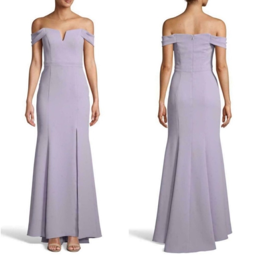 NWT Crepe Off-the-Shoulder Long Gown 🌸